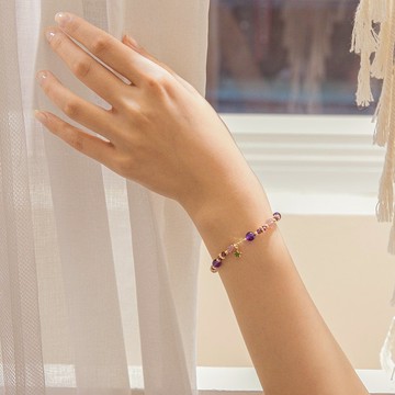 粉色記憶NEW-草莓晶-紫水晶-石榴石-14k包金材料 母親節禮物客製