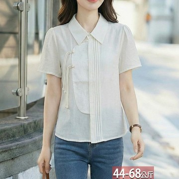 修身翻領盤釦日常襯衫(58)【926718X】【現+預】☆流行前線☆