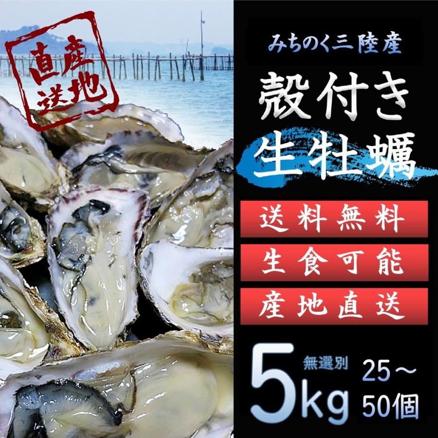 生食 OK カキ みちのく三陸産 殻付き生牡蠣 5kg 今季初出し 希少 ワケあり 亜鉛の摂取源No.1 新鮮 石巻 宮城 産地直送 ミネラル アミノ酸 タウリン セール 海鮮