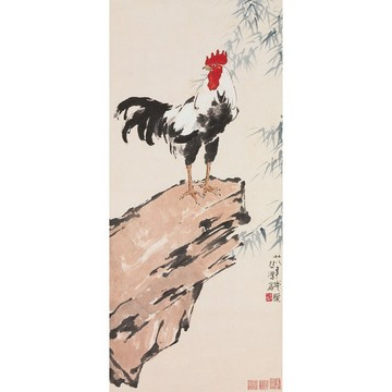 【 中式海報・Chinese Poster 】徐悲鴻・雞