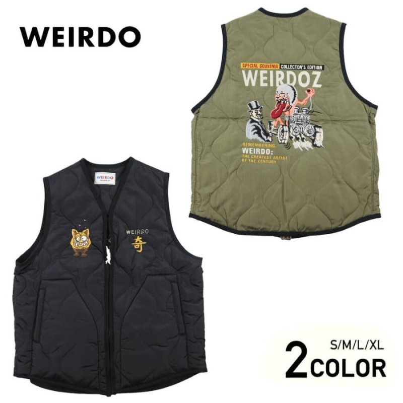 ウィアード キルティングン ナイロン ベスト メンズ WEIRDO WEIRDOZ