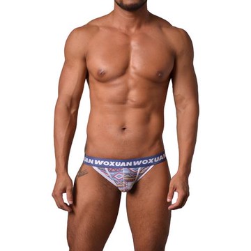 男低腰柔軟性感民族風明筋三角褲 舒適透氣明筋三角內褲男