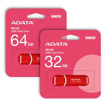 【蝦皮直營】ADATA 威剛 UV150 紅色 32GB 64GB USB3.2 高速隨身碟 原廠公司貨 現貨 廠商直送