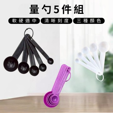 24H出貨+發票 量勺五件組 帶刻度量勺 鹽勺 奶粉勺 廚房工具 烘焙用具 量匙 計量器 方便收納 調味勺 湯匙 烘培