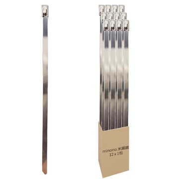 minono 米諾諾 束線帶 180931 15 x 0.6 x 0.5cm 12個  銀色  1包