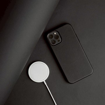 皮革手機殼 iPhone12 13 Pro/Max 支援Magsafe 自訂文字刻印 - 黑