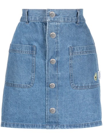 CHOCOOLATE - high-waisted A-line denim skirt - women - Cotton - M - Blue