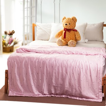 Carolan 100%頂級天絲萊賽爾涼被  點點粉紅  195 x 150cm