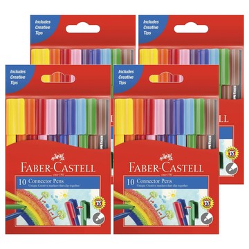 FABER-CASTELL 輝柏 11-150-A 彩色連接筆  10色  4盒