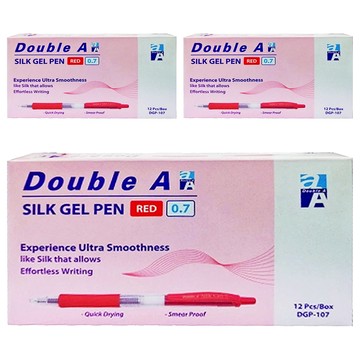 Double A 中性筆 0.7mm 12支  紅色  3盒