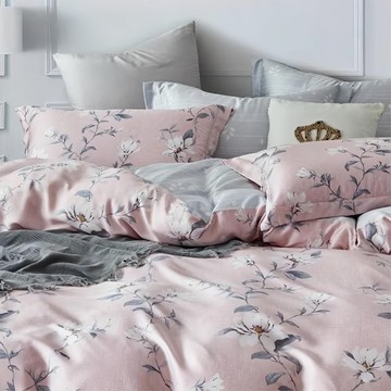 貝淇小舖 40支100%純天絲TENCEL 全鋪棉四件式床包組  床包 + 兩用被套 + 枕套組  雙人特大  花絮