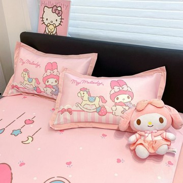 【臺灣-出貨】HelloKitty貓冰絲枕套枕芯二合一可拆洗三麗鷗夏季A類學生涼感枕