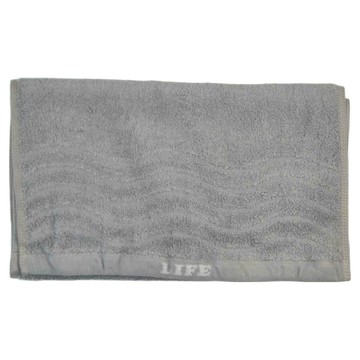 LIFE 來福牌 ELEGANCE舒適風情波浪毛巾 灰色 33*76CM 台灣製 100%棉  1條