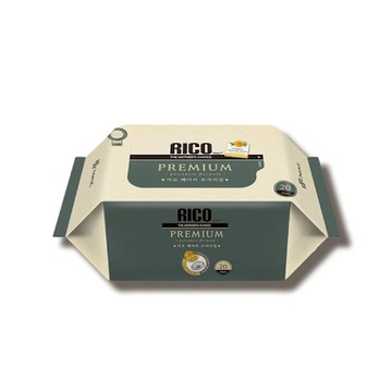 韓國 RICO baby 金盞花有機天然特厚濕紙巾(Premium20片-綠)-無蓋款