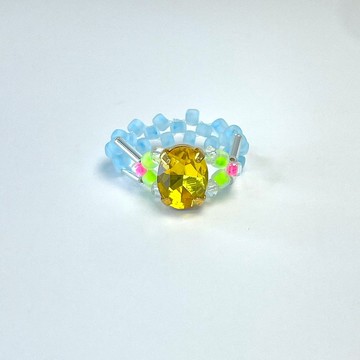 Luna - 鮮豔色彩的愛戀珠飾戒指