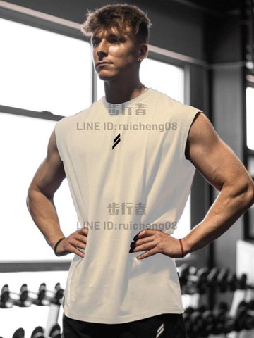 夏季健身肌肉運動背心男透氣吸濕寬鬆訓練無袖速干坎肩短袖健身衣【步行者戶外生活館】