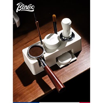 Bincoo咖啡機壓粉器底座布粉器三件套彈力壓粉錘敲渣桶工具全套