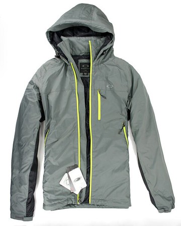 美國百分百【全新真品】Oakley 男大衣 防風 防水 超輕 長外套 收納帽 Thinsulate 3M專利 灰 S號 C057