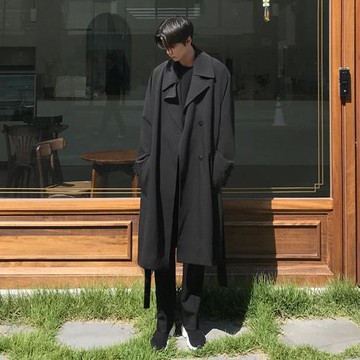 MRCYC高級感中長款韓版男士風衣