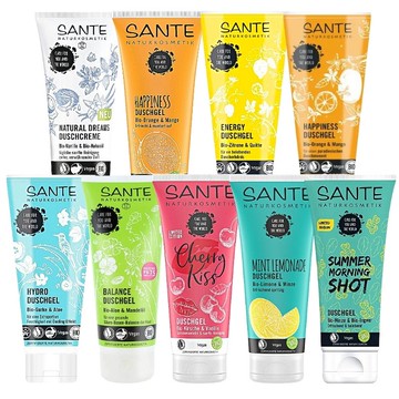德國 Sante 沙達 沐浴露系列 200ml 香草椰子 柑橘薑黃 檸檬木瓜 柳橙芒果 黃瓜蘆薈 杏仁蘆薈 櫻桃之吻 薄荷檸檬 夏日晨光 附發票現貨 ｜滿額領券最高現折$200⚡專櫃保養美妝 品牌香氛 美的三次方【心心哈德】