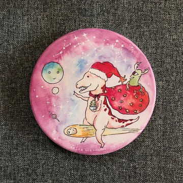 乘著彗星送禮給地球 耶誕節吸水杯墊