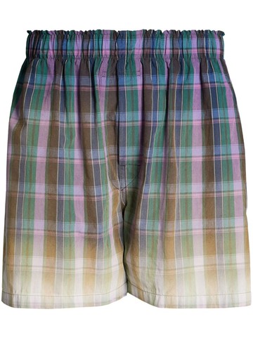 Maison Margiela - plaid-checked cotton shorts - men - Cotton - S - Purple