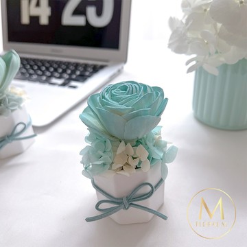 快速出貨🎁驚喜小禮【Floral M】法國鄉村玫瑰香氛擴香花藍綠漸變 (贈送5ml香氛油)  摩羯座生日快樂