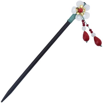 發簪女木質古風盤發的簡約現代流蘇步搖漢服古裝頭飾發詹釵典