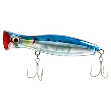 JiNDO 叭噗 海水兩倍鉤 POPPER 路亞 12cm 39g 水表 岸拋 竹梭  藍銀色  1個