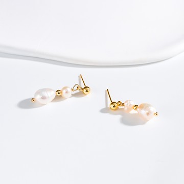白珠垂絮耳環(J051L2Q00AJ) - JUJURY