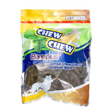 Boneplus 潔牙顆粒嚼嚼骨 小型犬~大型犬  清新草本  320g  1包