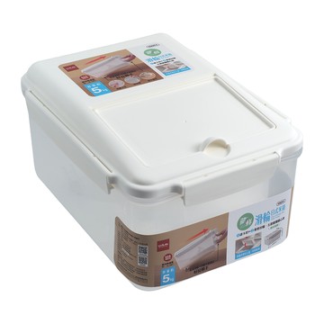 藏鮮滑輪式米箱-5kg-附量杯-1組