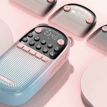 樂廷E300藍牙音箱可插卡音樂播放器兒童學習早教機小學英語聽力機【Snowbelle優選】