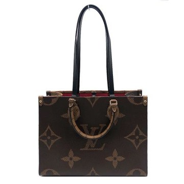 Louis Vuitton OnTheGo MM 帆布手提/肩背包(M45321-棕)