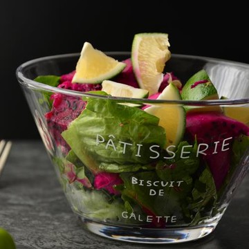 玻璃碗沙拉碗透明碗攪拌碗創意ins網紅大碗麥片碗日式家用水果碗