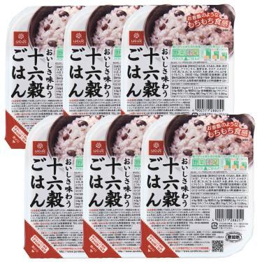 送料無料はくばく おいしさ味わう 十六穀ごはん 無菌パック 6食