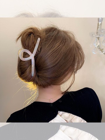 豹紋醋酸發夾鯊魚夾超仙后腦勺夾子頭飾ins網紅抓夾女年新款