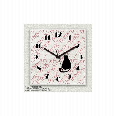 Myclo マイクロ 壁掛け時計 アクリル素材 クリア 四角 23cm 黒猫シルエット Com1358 通販 Lineポイント最大get Lineショッピング