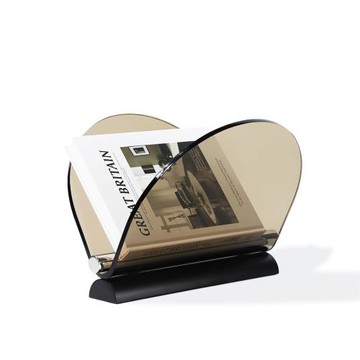 現代簡約輕奢茶色亞克力雜志架書房桌面擺件樣板間售樓處軟裝飾品