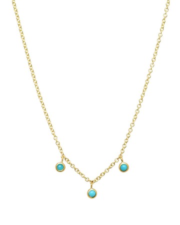 Mini 3-Bezel Dangle Necklace