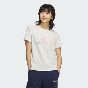【ADIDAS】LOGO SS TEE 短袖上衣 女 白色-JL6284