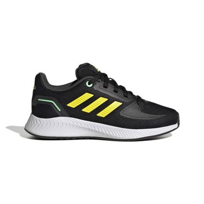 アディダス（adidas）（キッズ）ジュニア スニーカー コアファイト 2.0 ブラック イエロー HR1408 スポーツ シューズ 軽量 通学 登校  運動靴 LINEショッピング