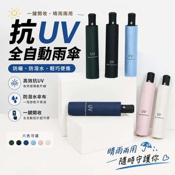【小星星✩】抗UV自動傘 素色傘✨台灣現貨 電子發票 素面傘 自動傘 遮陽傘 摺疊傘 折疊傘 雨傘 防曬 折疊傘