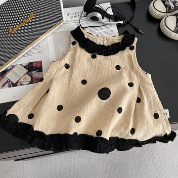 🎀biubiu童裝🎀女童夏裝套裝寶寶夏裝新款兒童棉麻韓系洋氣無袖背心兩件套潮