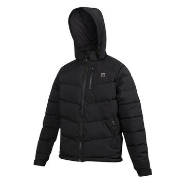 firestar 男可拆帽鋪棉外套-連帽外套 防潑水 防風 保暖 上衣 黑