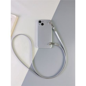 銀色蘋果17手機殼斜挎14適用iphone17promax背帶13可背15帶掛繩Air全包12鏈條11防摔15pro硅膠16pro新款軟套