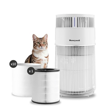 Honeywell 【一年份濾網組】貓咪UVC殺菌抗敏空氣清淨機 HPA360WTW (適用8-17坪 喵淨機)