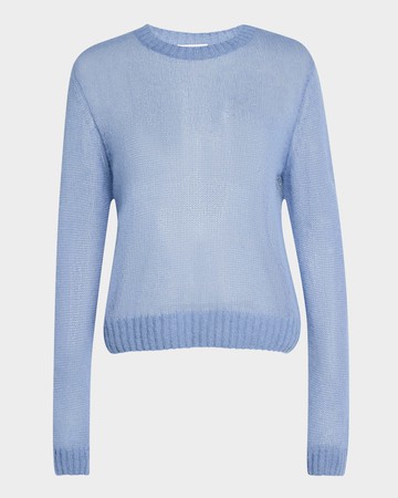 Mohair Shetland Gauze Crewneck Sweater