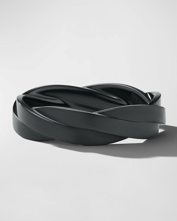 Men's DY Helios Band Ring in Black Titanium, 6mm