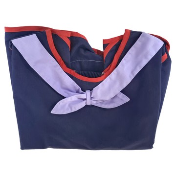 日系水手領結幼兒輕便圍兜-12號  薰衣紫  1個  1件